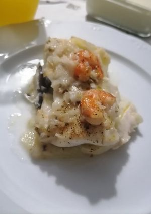 Una foto de Merluza con Salsa al Cava (robot de cocina)