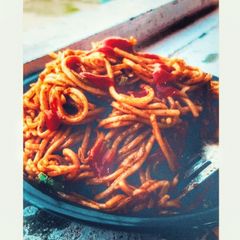 Spicy noodles A picture of Spicy noodles.