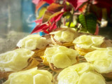 Blinis con pepino y salsa especial