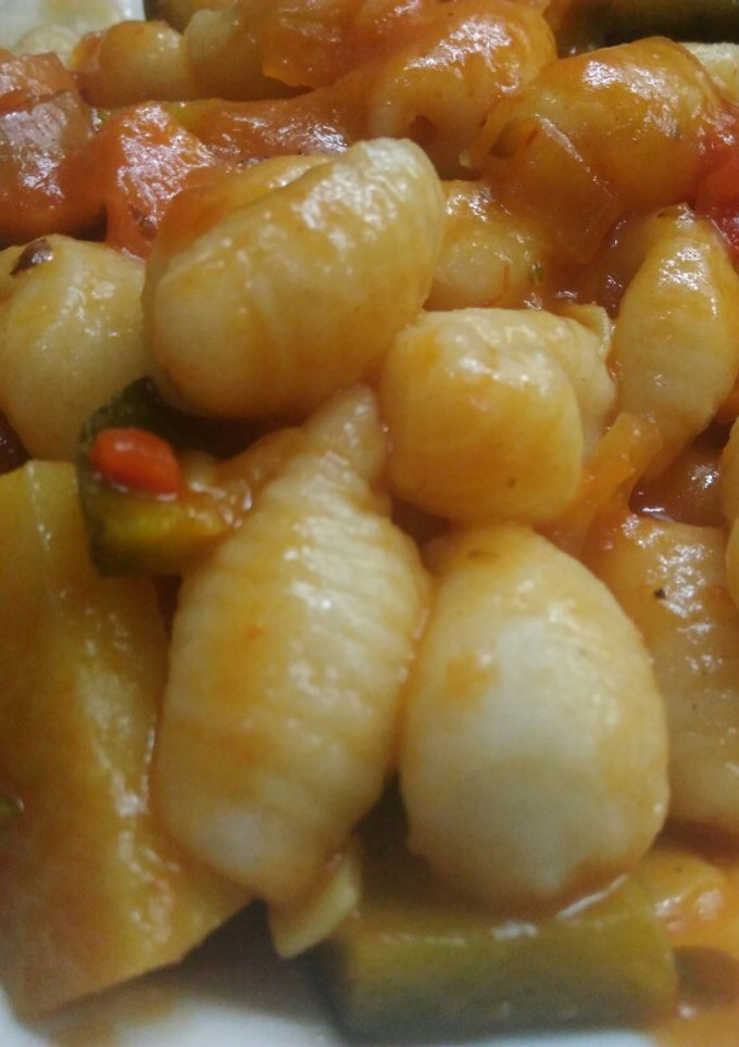 Una foto de Ñoquis express de sémola en cinco minutos⌚🍝