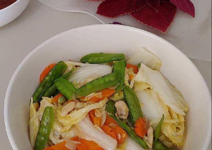 Tumis Sayuran (wortel, kapri, sawi putih)