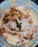 Sweet potato with Vegetable in sauce baked with Lasagne