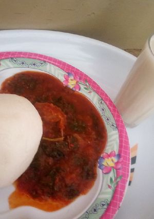 A picture of Tuwan shinkafa miyar taushe recipe by zainab sulaiman.