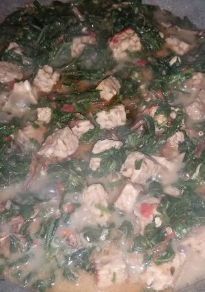 Foto resep Daun singkong masak kuah