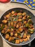 Tofu with lime leaves