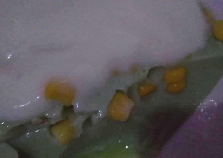 Bahan mengolah Puding Pandan Jagung Manis yang Lezat