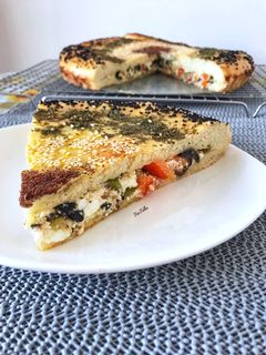صورة لوصفة فطيرة بالجبن والخضروات 🥧