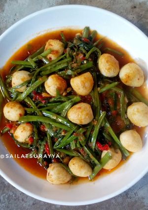 Foto resep Kangkung Telur Puyuh