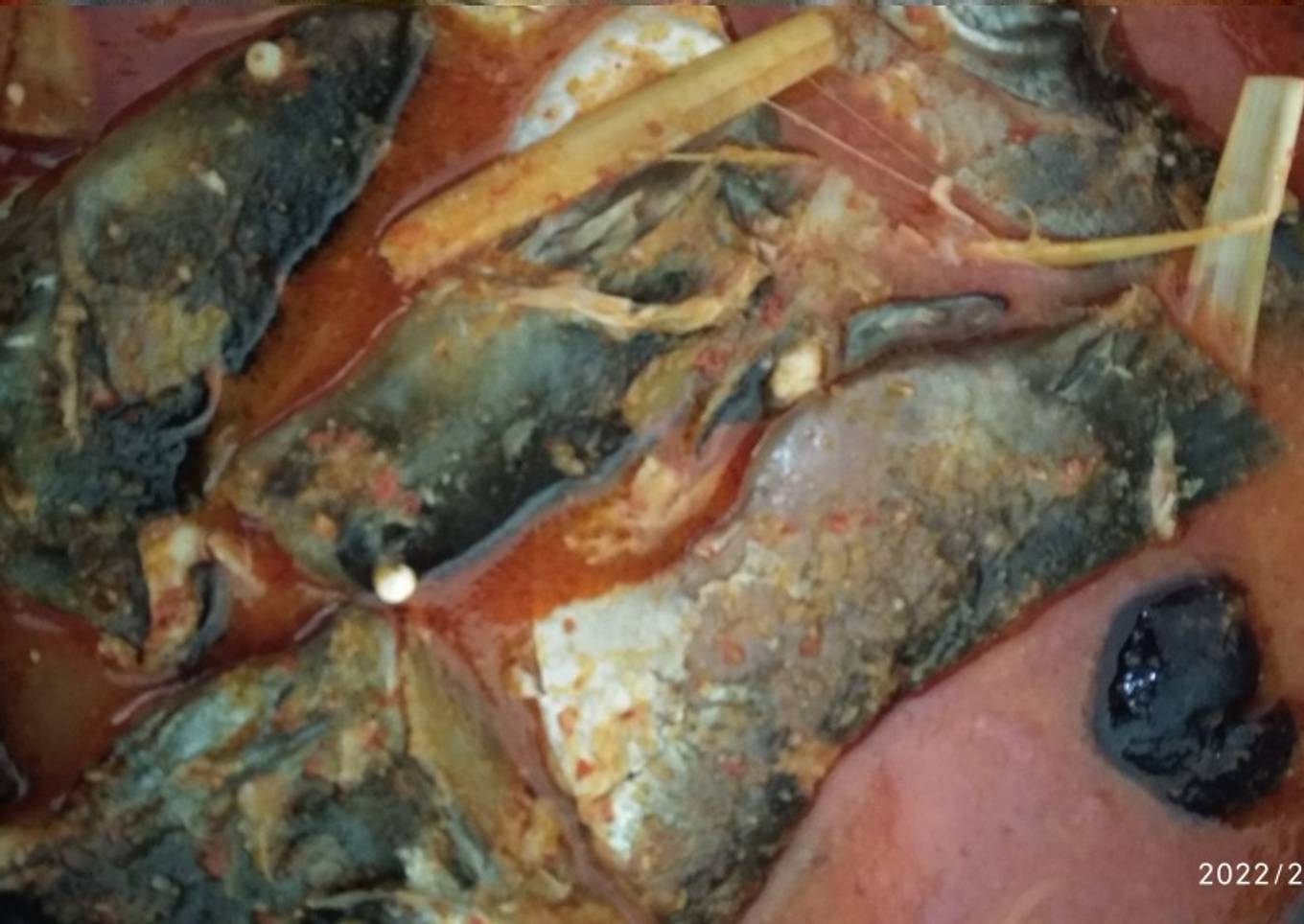 Asam pedas terasi kepala ikan patin