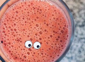 Foto de Interessante Batido (framboesas, manga e morangos)