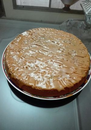 صورة لوصفة كيك بصوص الكراميل(طعمه راااائع)