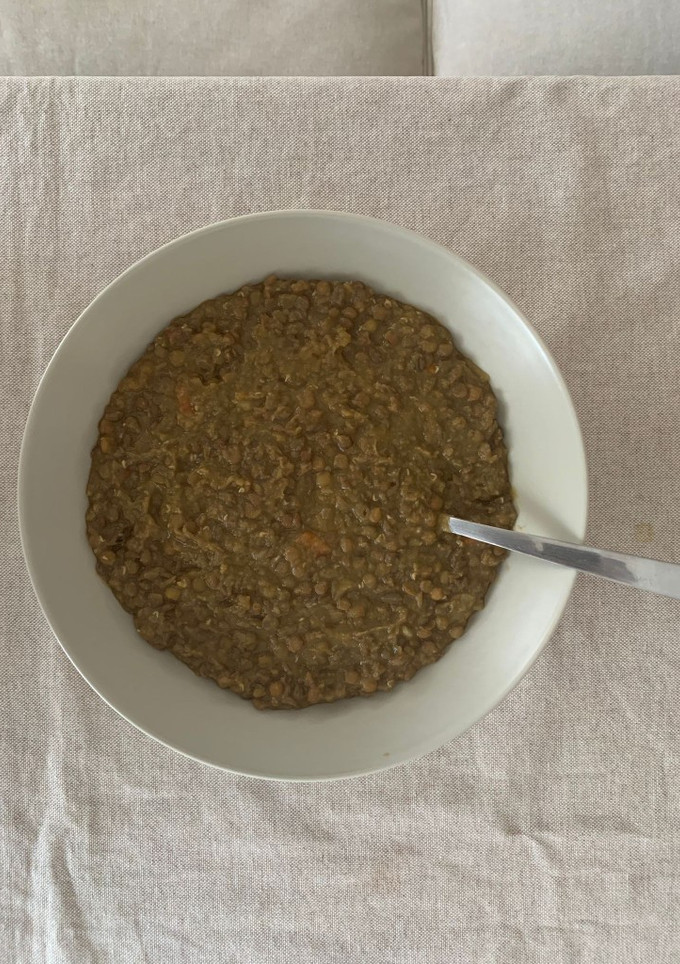 Una foto de Lentejas con verduras