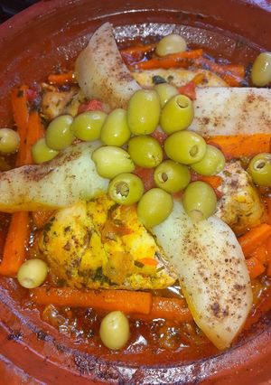 Una foto de Tajín marroquí con pollo 🍗🥕🥔