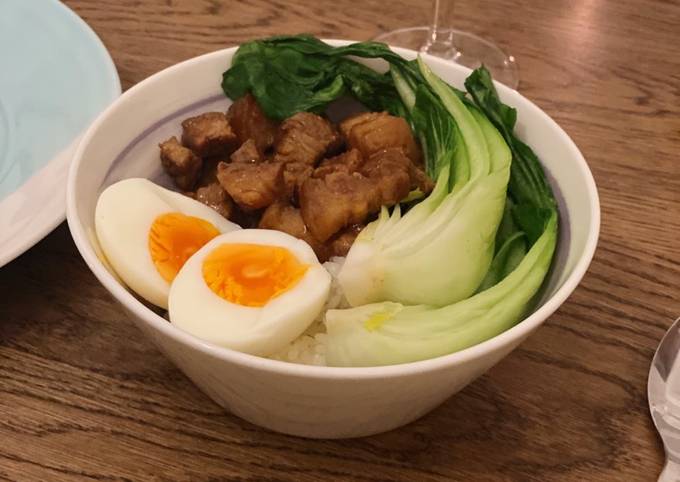 Taiwanese Braised Pork Rice Bowl Lu Rou Fan Non Halal Recipe By Kanaaneko Cookpad