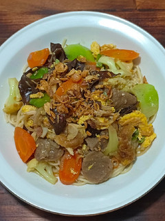 Foto resep Spaghetti Siram Capjay Jamur Kuping