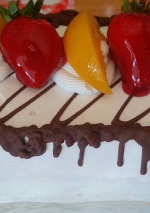 Una foto de Pastel de nieve