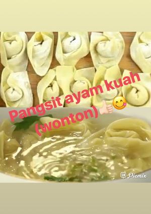 Foto resep Pangsit ayam kuah (wonton) made by mami ael😍