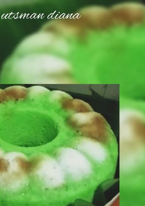 Foto resep Bolu tiwul (tepung singkong) Pandan kukus,,