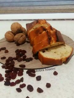 عکسی از دستور کیک کشمش و گردو