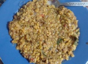 Una foto de 39. guiso de yamaní y mungo 🍲 khichdi vegano fácil y económico