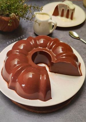 Foto resep Puding Coklat Chocochip Vla Vanilla
