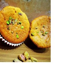 A picture of Eggless Whole wheat Pistachio Muffins.