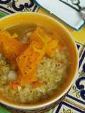 Sopa de calabacín con repollo y lentejas #cocinamos con verduras