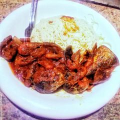 A picture of Fish stew.