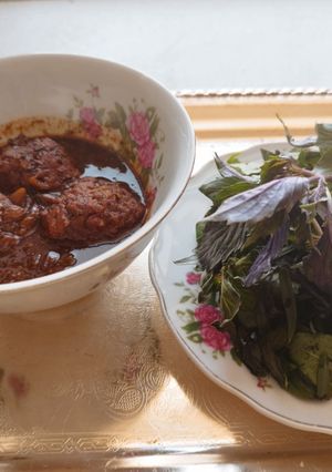 عکسی از دستور کوفته نخودچی (کوفته سیاه) کاشان