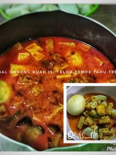 Foto resep Sambal goreng kuah isi tahu tempe telur terong