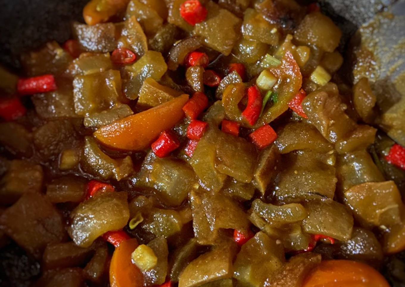 Resep Kulit sapi bumbu kecap pedas, Menggugah Selera