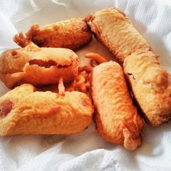 Corn dogs #themechallenge#snacks A picture of Corn dogs #themechallenge#snacks.