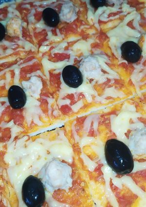 صورة لوصفة بيتزا كاري pizza carrée 🍕