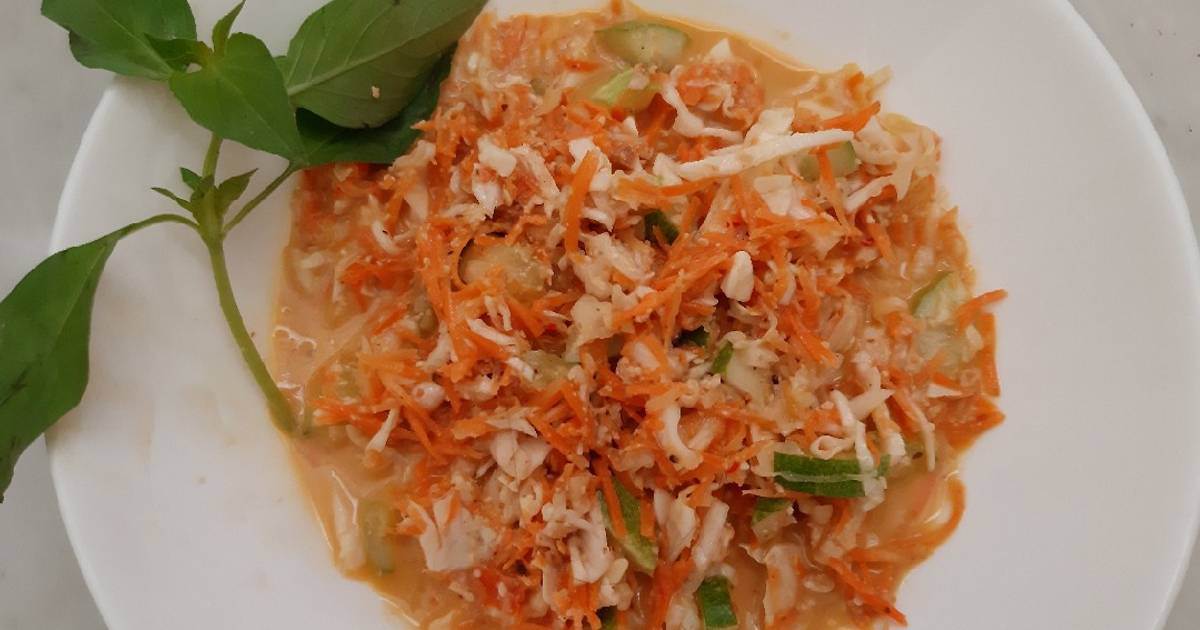 Resep Asinan Sayur Kol Wortel Bumbu Kacang Oleh Widhyawati Ambara