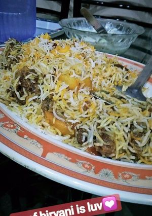 A picture of Beef Biryani.