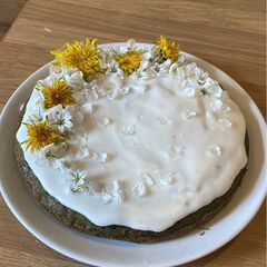 A picture of Stinging Nettle and Lemon Cake (GF DF VG).