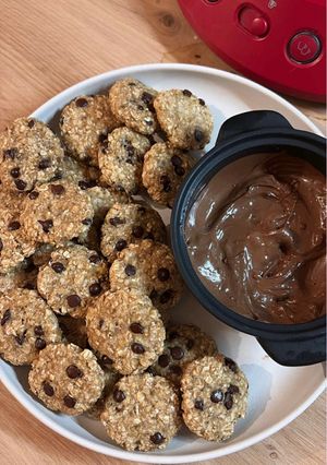 Une photo de Mini Cookies Flocon d’avoine, Banane et Pépites de chocolat 🍌🍪Rapide