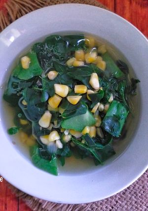 Foto resep 419. Sayur Bening Daun Kelor Jagung Manis Labu Siam