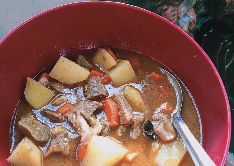 step by step Memasak Kare Sapi Jadi, Lezat Sekali