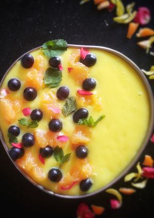 A picture of Fruit custard.