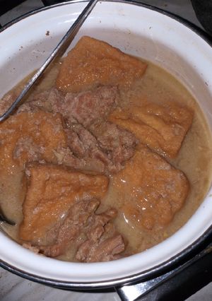 Foto resep Terik daging sapi, tahu, dan telur
