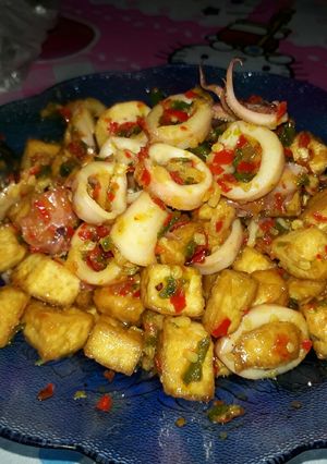 Foto resep Sambel cumi asin dan tahu