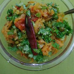Patta Gobi aur Hari matar ki sabji A picture of Patta Gobi aur Hari matar ki sabji.