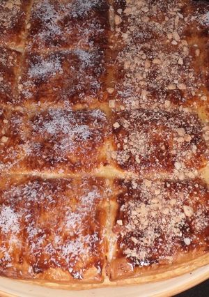 Una foto de Hojaldre relleno con crema pastelera
