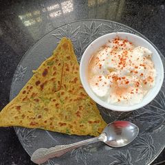 Methi Aloo paratha A picture of Methi Aloo paratha.