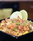 Arroz frito con pollo