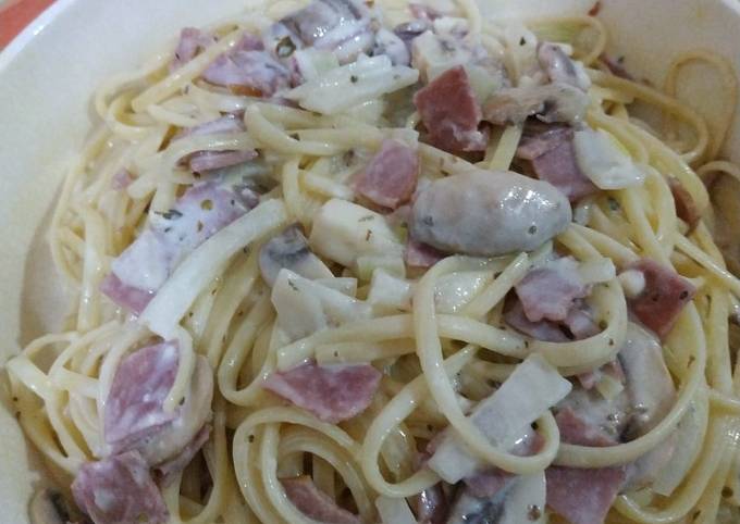 Fettuccine carbonara