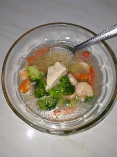 Foto resep Sup udang tahu brokoli