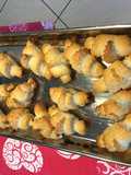 Mini Appetizer Croissants with Anchovies and Feta