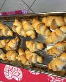 Mini Appetizer Croissants with Anchovies and Feta